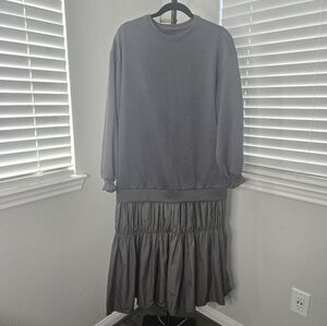 Gray Sweatshirt Dress